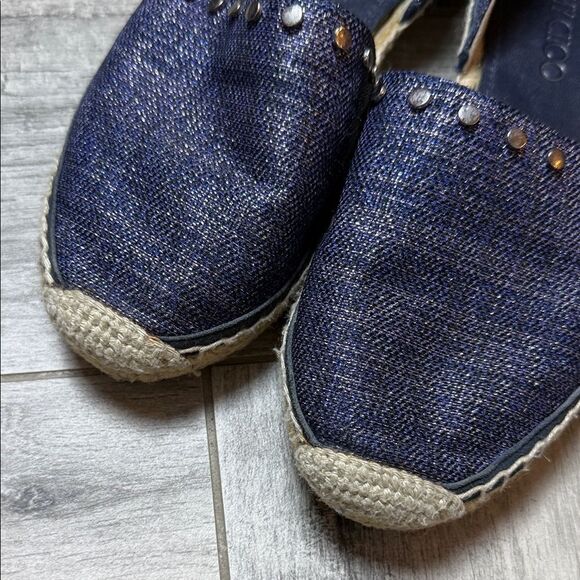 Jimmy Choo Dark Blue Espadrilles with Stud Accents Size 37 6.5 US - Picture 8 of 8